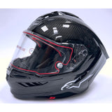 Casco de motocicleta ALPINESTARS Supertech R10 - Sólido - Negro carbón - Grande 8200124-1902-L