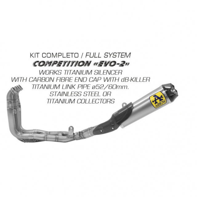 71211ckz Arrow Competition EVO-2 Full Titanium Exhaust - 2015-2025