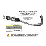 71217CKR Arrow INDY RACE EVO Competition para Yamaha YZF-R6 17-25 Sistema de escape completo COLECTOR DE ACERO