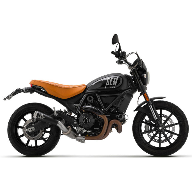 71223PRN  Arrow Pro-Race Slip-on Exhaust, Nichrome Dark Ducati Scrambler 800 Icon 21-25