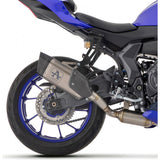 71231PTZ Arrow Exhaust  Competition Full Exhaust, Titanium with Stainless for Yamaha YZF-R7 21-25