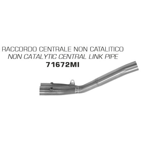 Tubo de enlace de acero inoxidable Arrow Yamaha YZF R1'17 (71672 mi) sin catalizador para silenciadores Arrow