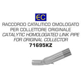 Tubo de conexión de acero inoxidable homologado Arrow Honda CB 300 R 18-20 para silenciadores Arrow y colector original 71695kz