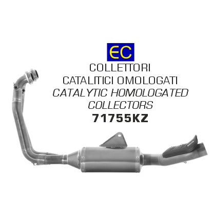 Colector catalítico homologado Arrow 71755KZ para Aprilia RS660 2020-2025
