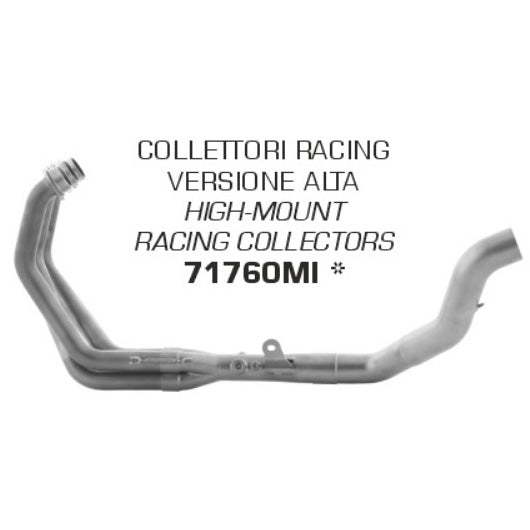 71760MI Arrow HIGH Version Racing Colector de acero inoxidable para Yamaha MT-09 21-23 