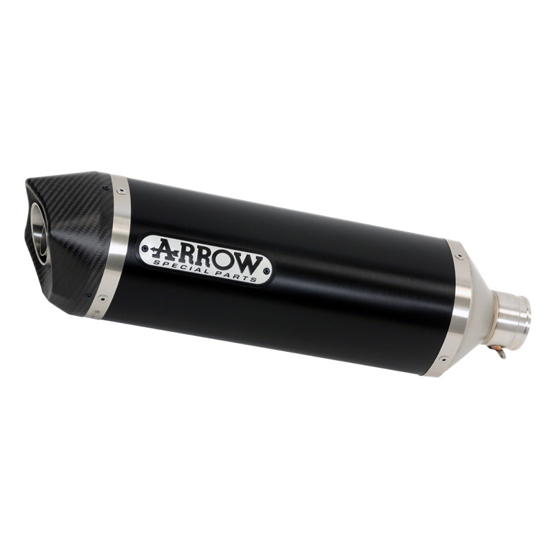 Silenciador Arrow KTM 1290 Super Duke R '14-'16 homologado. Silenciador Race-Tech de aluminio negro con tapa de carbono para colectores originales 71820akn