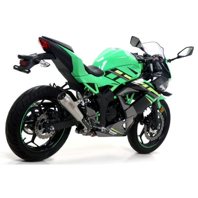 Silenciador Arrow Kawasaki Ninja 125 2019-2020 Pro-Race Nichrom homologado con tubo de enlace soldado 71897pri