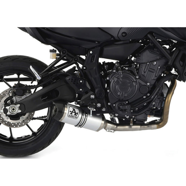 Silenciador de aluminio homologado Arrow con tapa de carbono para Yamaha MT-07 2021-2024 71930ak