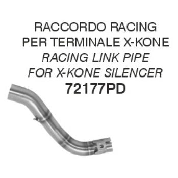 Tubo de conexión de acero inoxidable Arrow Honda CRF300L 21-24 Racing para silenciadores X-Kone 72177pd