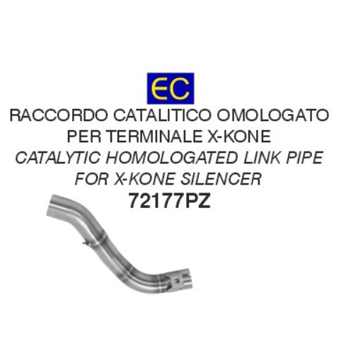 Tubo de conexión de acero inoxidable homologado Arrow Honda CRF300L 21-24 72177pz