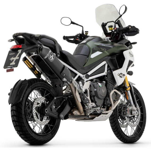 Escape deslizante Arrow Triumph Veloce, oscuro, para Triumph Tiger 1200 (2022-) (sin maletas laterales) 72502van