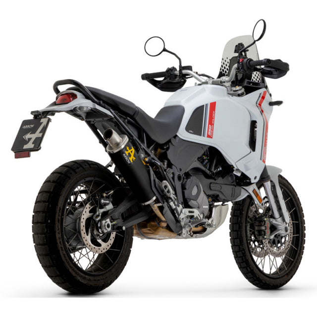 Escape deslizante Arrow Indy Race, aluminio oscuro, para Ducati DesertX 950 2022-2024 72638AON