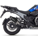 72658AKN Arrow Indy Race Evo para BMW R1300GS 2024 Escape Slip-on de aluminio "oscuro" con tapa de carbono