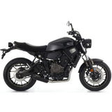 74509rbn Arrow Yamaha Xsr 700 21-24  Homologated Nichrom Dark Rebel Silencer With Aluminum Dark Endcap