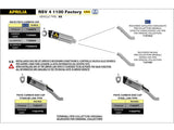 71674kz Tubo de conexión de acero inoxidable homologado Arrow Aprilia Tuono V4 1100RR 17-20 para silenciadores Arrow y colectores originales