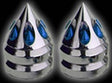 Sixty61 Gatling Bar Ends-Most Suzuki-Chrome With Blue