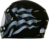 Casco de motocicleta AFX FX-99 - Bandera - Sigiloso - Mediano 0101-11357 