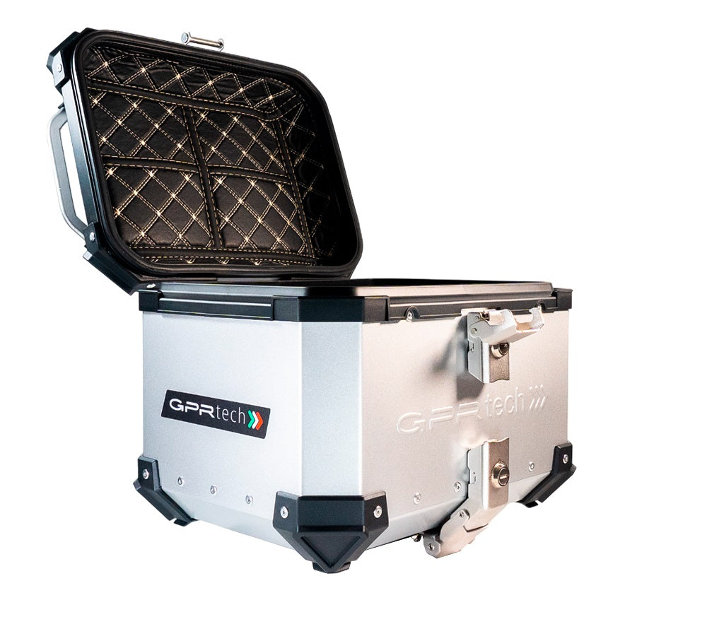 Honda SH125 I.E. 2017-2019 GPR Tech 26L Aluminum Top Case, Silver, with roof rack and mounting plate - photo 12