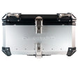 GPR Tech 55L Aluminum Universal Top Case, Silver with Mounting Plate and Backrest - photo 1