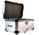 GPR Tech 55L Aluminum Universal Top Case, Silver with Mounting Plate and Backrest - photo 8
