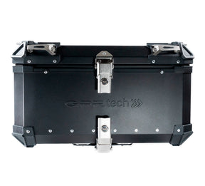 GPR Tech 55L Aluminum Universal Top Case, Black with Mounting Plate and Backrest - photo 1