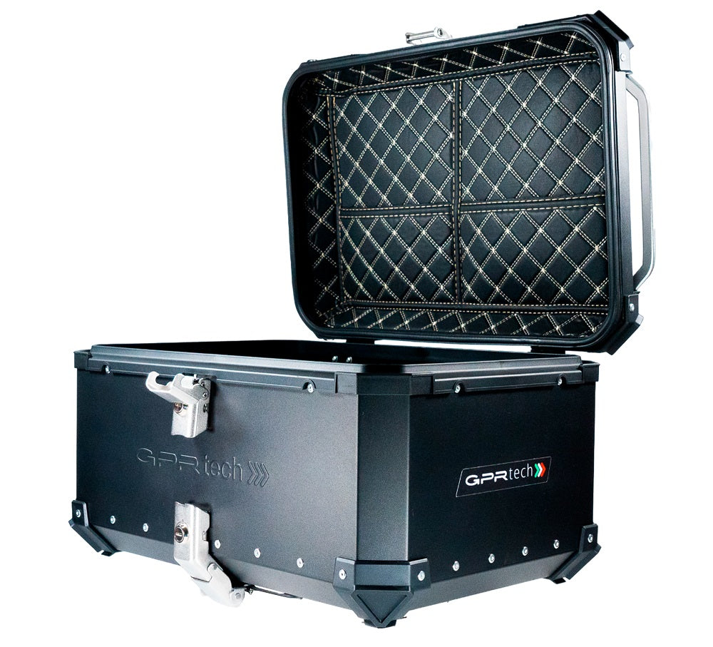 GPR Tech 55L Aluminum Universal Top Case, Black with Mounting Plate - photo 6