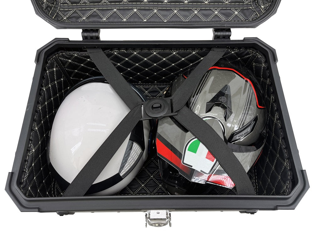 Honda VFR1200X Crosstourer 2017-2020 GPR Tech 55L Aluminum Top Case, Black with Mounting Plate - photo 1