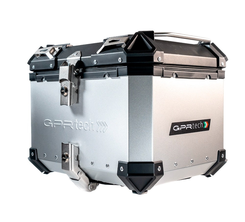 Kawasaki Versys 650 2015-2016 GPR Tech 45L Aluminum Top Case, Silver with Mounting Plate - photo 7