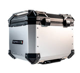 GPR Tech 35L Aluminum Universal Top Case, Silver with Mounting Plate and Backrest - photo 4