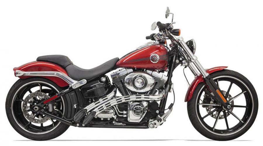 Bassani Xhaust Sweeper Exhaust in Black/Chrome For Harley-Davidson