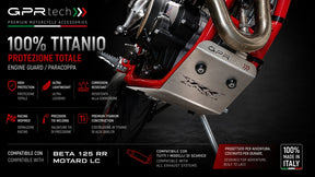 Beta RR 125 4T Motard 2021-2023 Titanium Skid Plate GPR TECH - photo 1