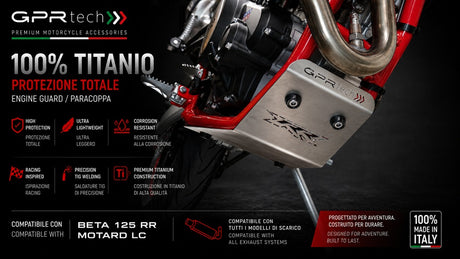 Beta RR 125 4T Motard 2021-2023 Titanium Skid Plate GPR TECH - photo 1