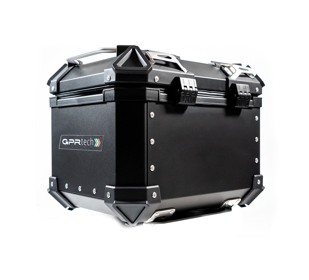 GPR Tech 26L Aluminum Universal Top Case, Black with Mounting Plate and Backrest - photo 2