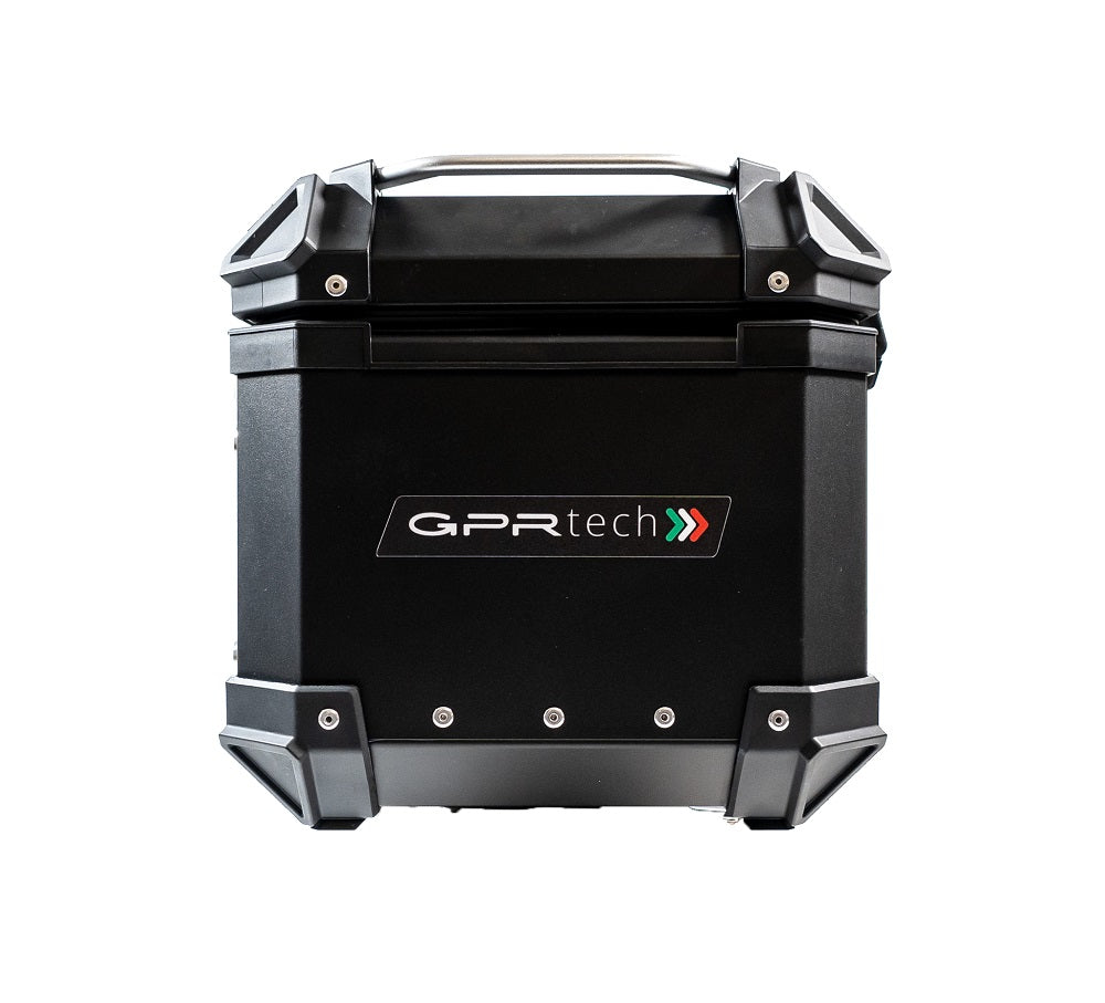 GPR Tech 26L Aluminum Universal Top Case, Black with Mounting Plate - photo 3