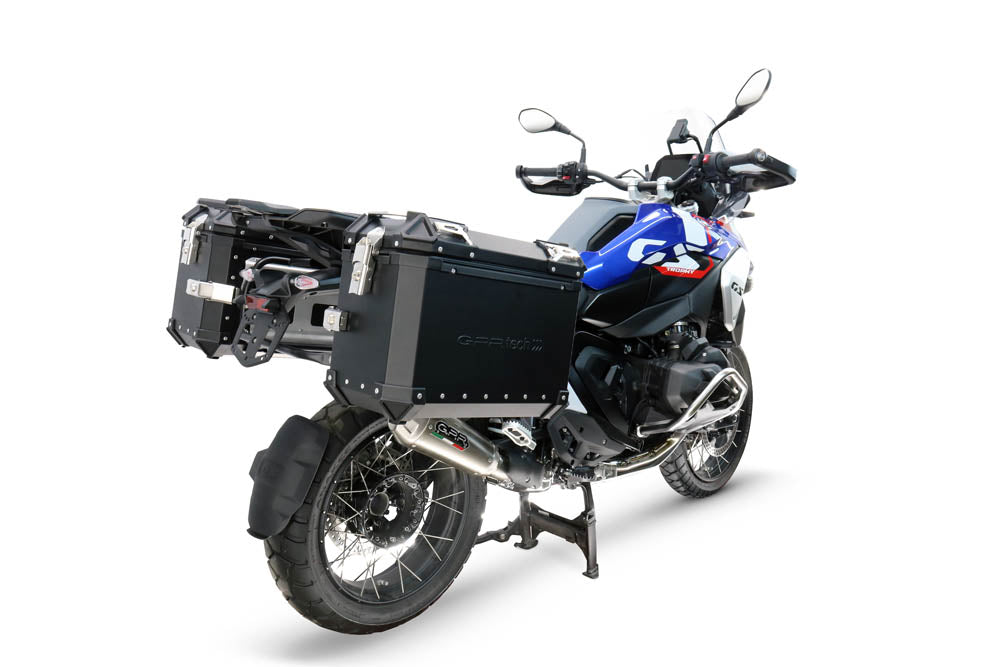 BMW R1300GS 2024-2026 GPR Tech 38+38L Aluminum Side Cases, Black with Pannier Holders - photo 2