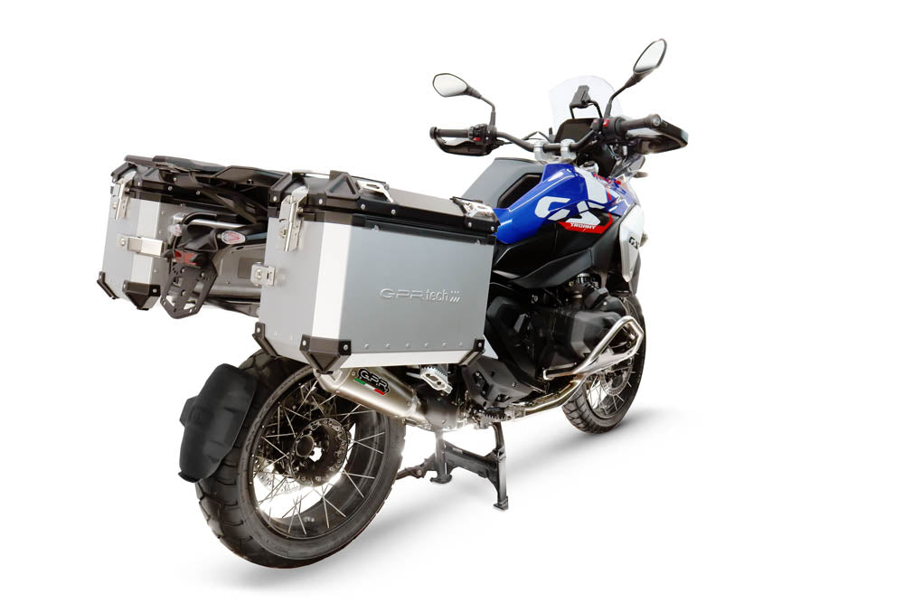 BMW R1300GS 2024-2026 GPR Tech 38+38L Aluminum Side Cases, Silver with Pannier Holders - photo 3