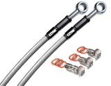 Kawasaki Ninja 400 2018-2023 Front and Rear Brake Lines Polished Clear Steel Braided