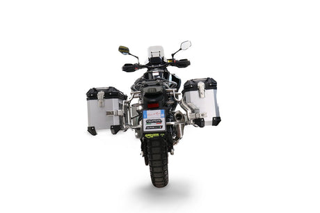 CF Moto 800 MT Touring/Explorer 2022-2024 GPR Tech 38+32L Aluminum Side Cases, Silver with Pannier Holders - photo 3