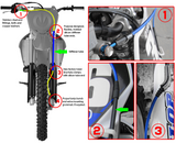 Suzuki RM250 2001-2003 Front and Rear Brake Lines Black Steel Braided