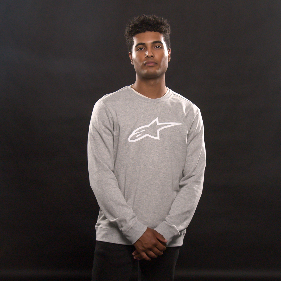 Polar ALPINESTARS Ageless Crew - Gris jaspeado/Blanco - Grande 1212513221126L