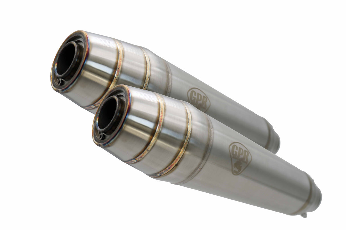 Honda VF 1000 F-F 1985 Exhaust GPR Silencers without link pipe Deeptone Inox CafÃ¨ Racer