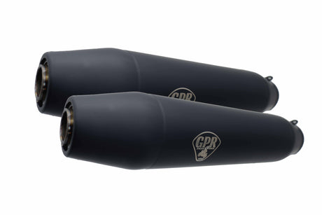 Honda CBR600F 1991-1998  Exhaust GPR Silencers without link pipe Deeptone Black CafÃ¨ Racer