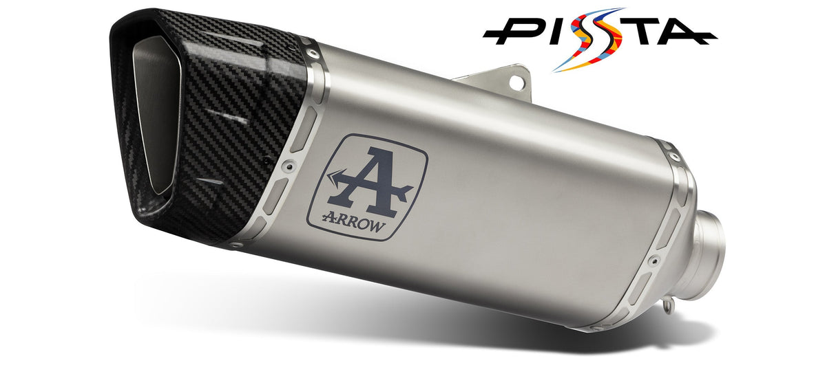 71002PT  Arrow Aprilia RSV 4 1100 Factory 19-20 St.Steel Link Pipe+Titanium Pista Silencer With Carbon End Cap And Db Killer