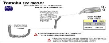 Escapes dobles de aluminio Arrow 71687AO para Yamaha YZF1000 / YZF-R1 2004-2006