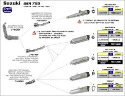 71443MI Arrow GSR 750 11-16/GSX-S 750 17-25 Colectores de acero inoxidable 4:2 para tubos intermedios Arrow