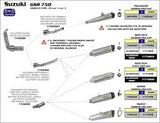 71443MI Arrow GSR 750 11-16/GSX-S 750 17-25 Colectores de acero inoxidable 4:2 para tubos intermedios Arrow