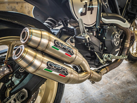 Ducati Scrambler 800 2017-2020 Exhaust GPR Double Slip-on Deeptone Inox