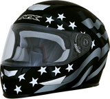 Casco de motocicleta AFX FX-99 - Bandera - Sigiloso - Mediano 0101-11357 