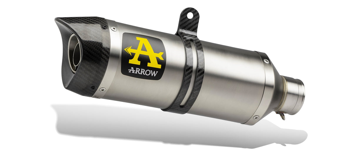 Silenciador Arrow Yamaha MT 09 '13 de aluminio Dark Thunder homologado con tapa de carbono para colectores Arrow 71812akn