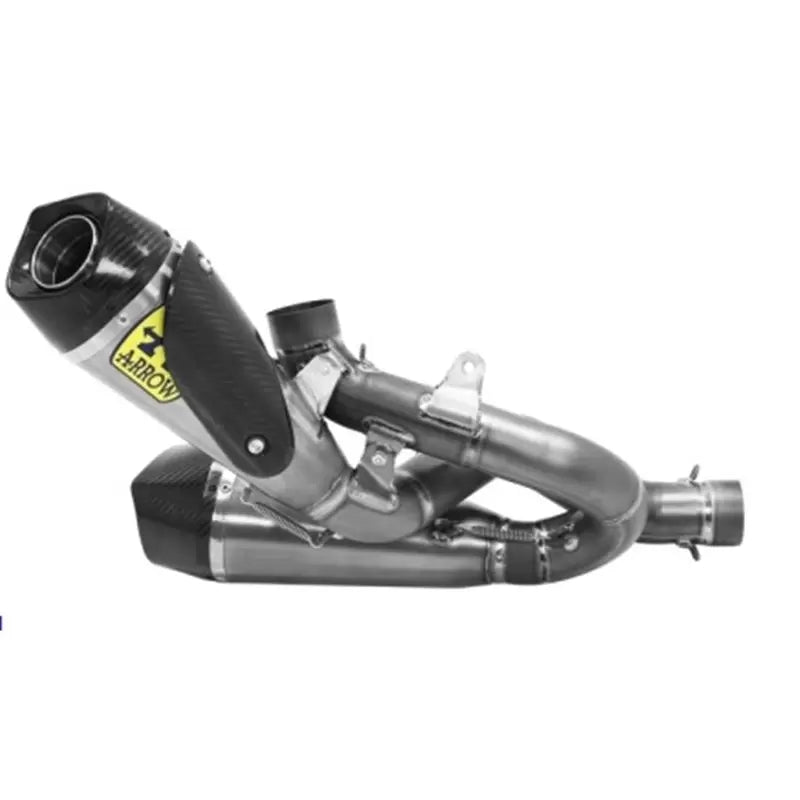 Silenciadores Arrow Ducati Panigale / Streetfighter V4S V4R Speciale V4 18-24 Racing de titanio doble + tubo de enlace de acero inoxidable 1:1 (paquete de 71161) 